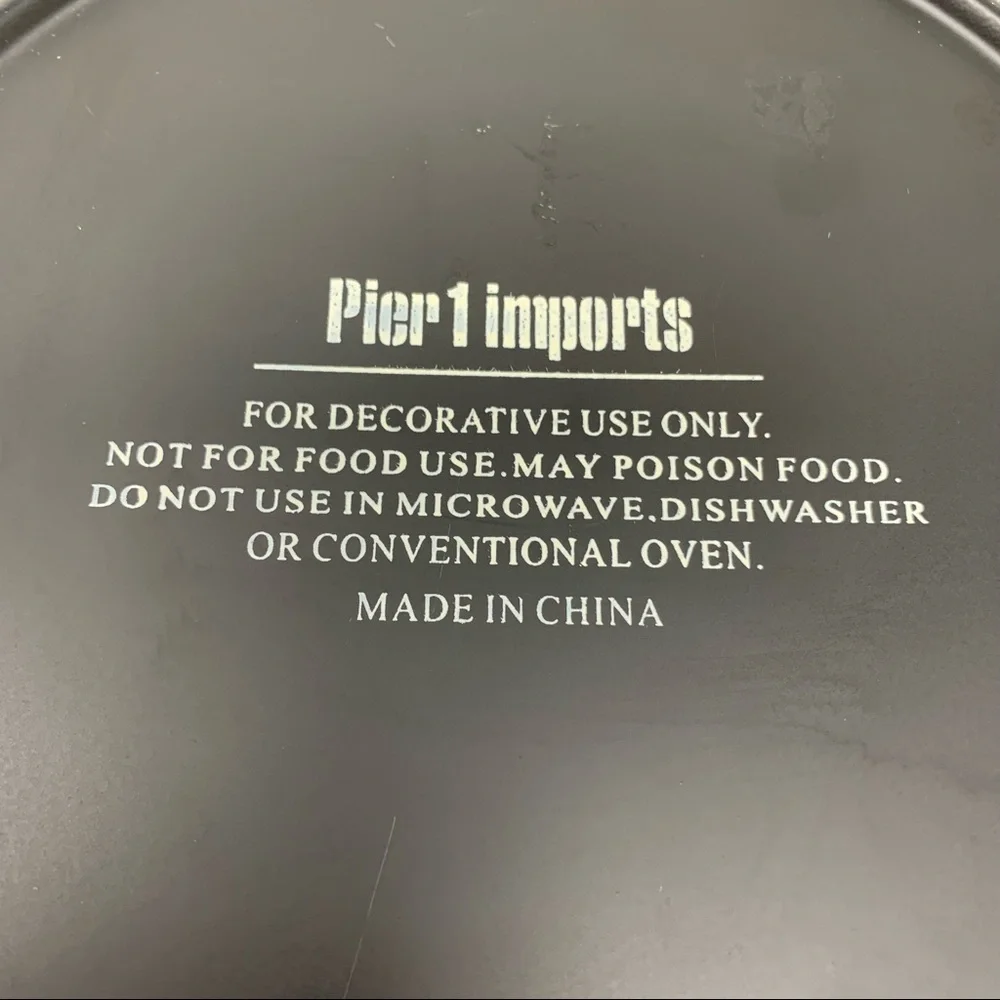 Pier 1 Imports Asian Theme Tray Plate Brown